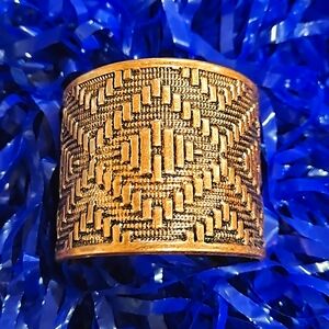 Copper Toned Large Cuff‎ Bracelet Vintage